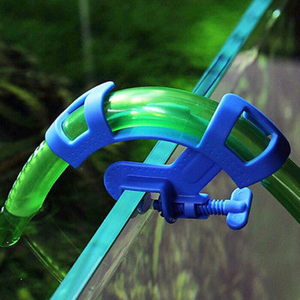 Pssopp 2 Stücke Aquarium Wasser Rohr Schlauchhalter Aquarium Weichschlauch Halterung Befestigungsclip Acryl Transparent Aquarium Rohrschellenhalter 