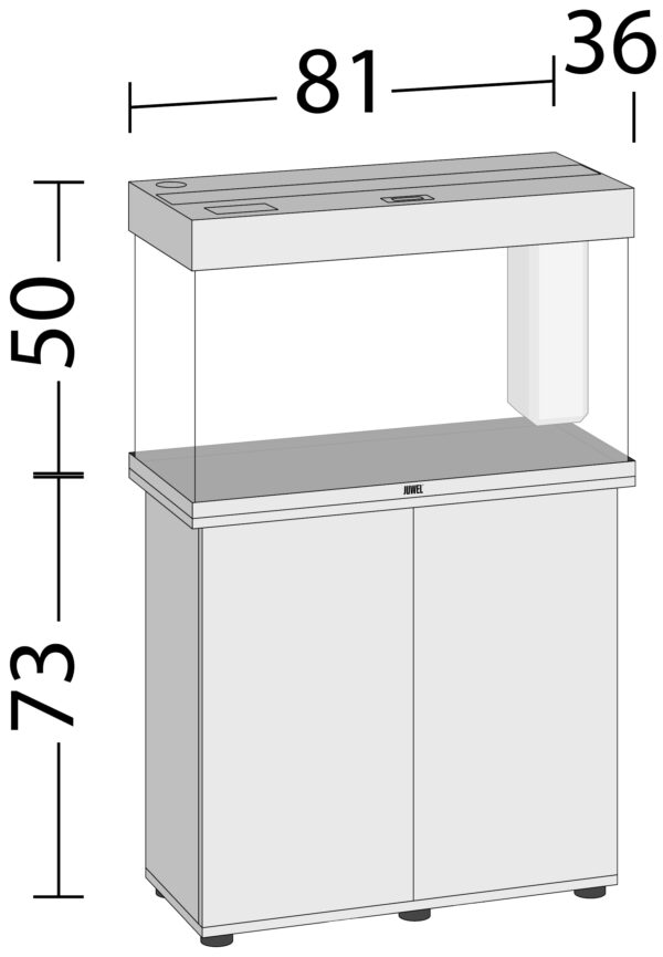 JUWEL Rio 125 LED SBX mit Unterschrank grau – Bild 2